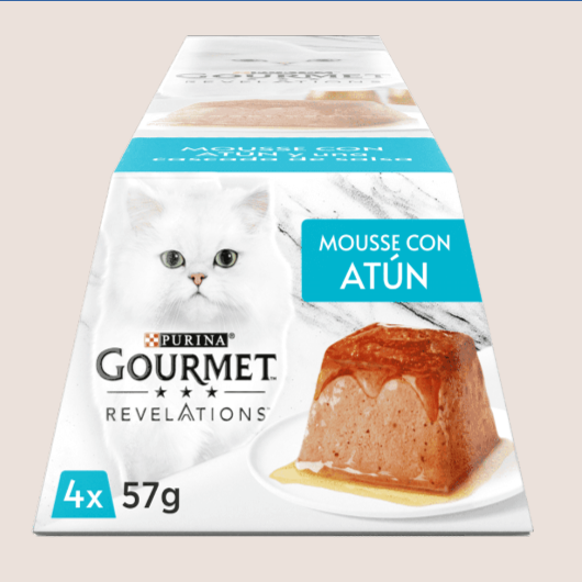 Purina Gourmet Revelations Pirámide con Atún 4 x 57 gr (Mousse)