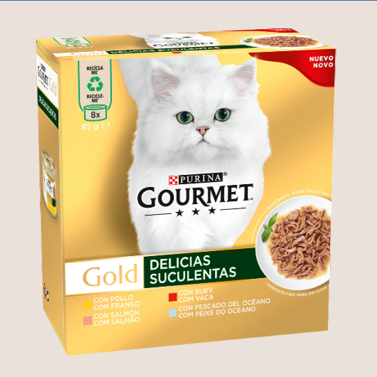 Purina Gourmet Gold Delicias Suculentas Pack Surtido 8 x 85 gr