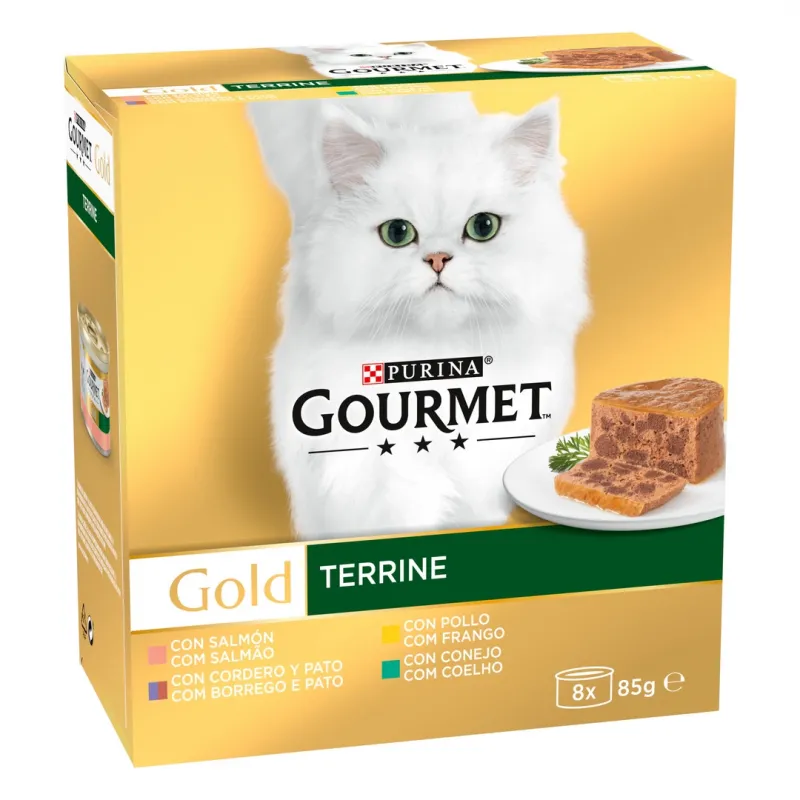 Purina Gourmet Gold Terrine Pack Surtido 8 x 85 gr